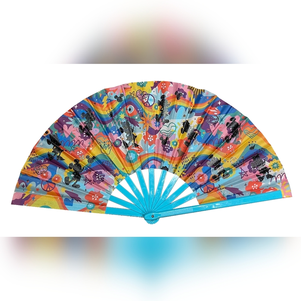 Disney Parks Mickey & Minnie Mouse Pride Collection Hand Fan New With Tag